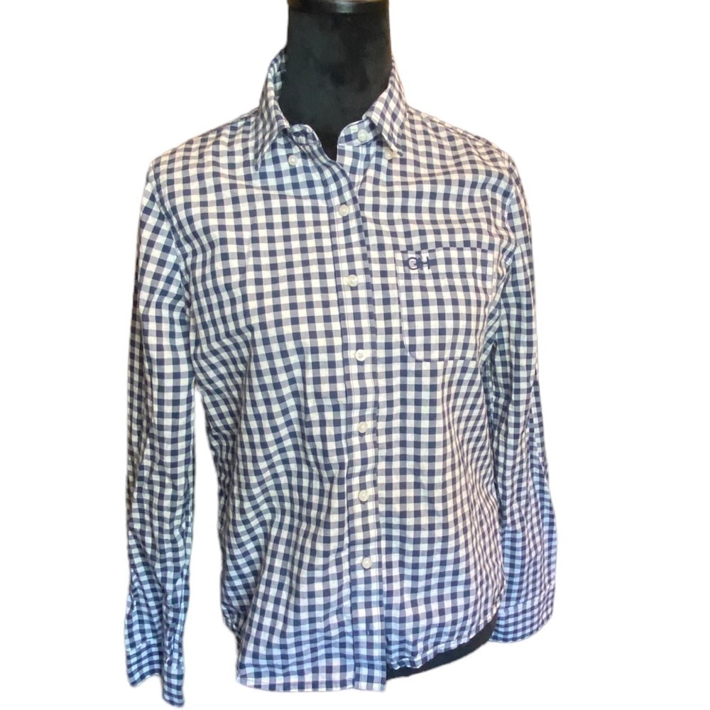 Gilly Hicks Blue Long Sleeve Button-Down Shirt Size Large